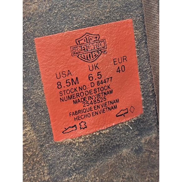 Harley Davidson Salley 11-inch Brown Leather Motorcycle Boots Women's Sz 8.5 - Picture 11 of 11